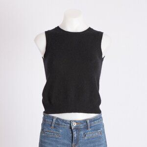 TSE Surface Black Sleeveless Cashmere Top Size US Small